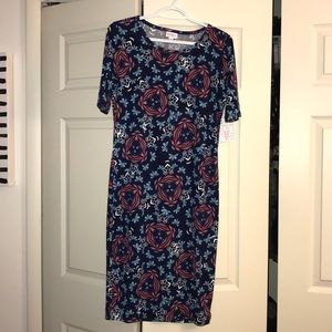 LuLaRoe Julia Dress, Brand new never worn! Medium
